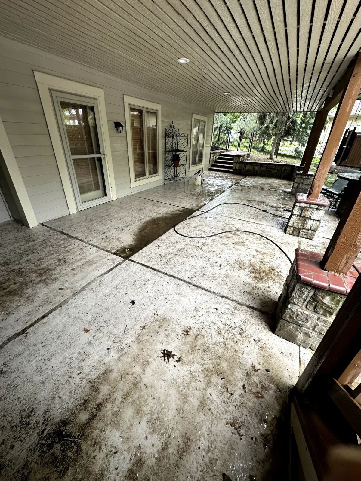 Gutters cleared of debris post-clean